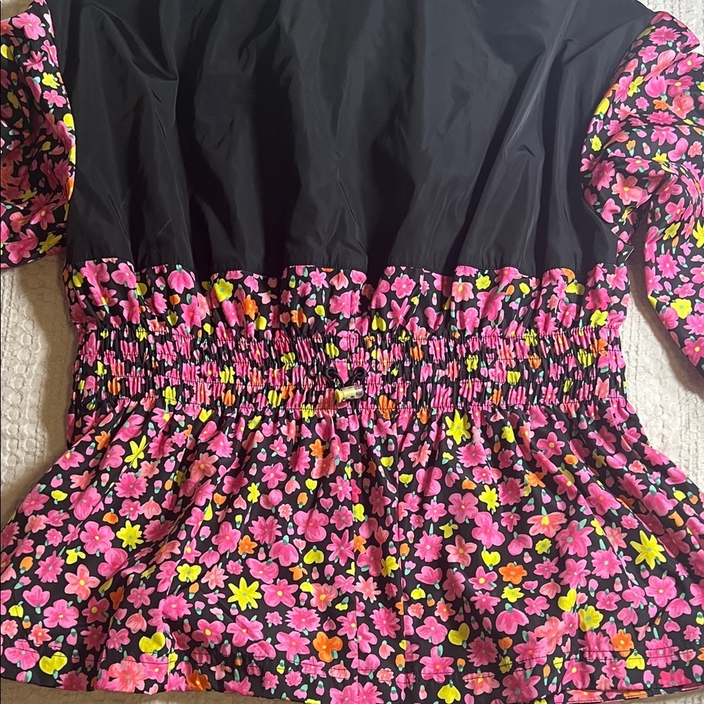 Kate Spade pink and black Floral jacket size M - Picture 11 of 12